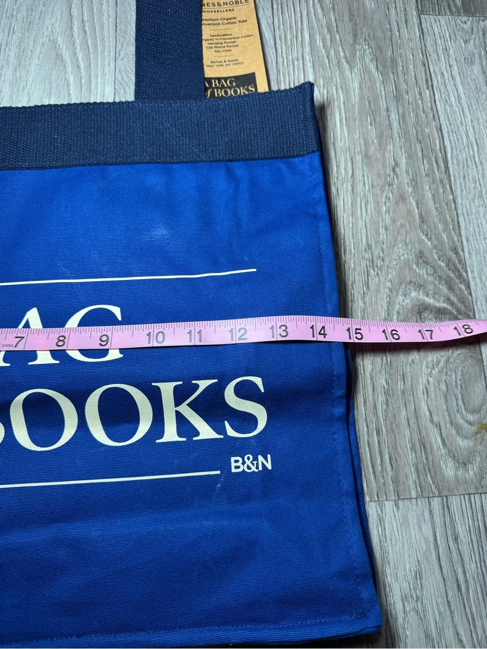 Barnes and Noble Tote Bag A Bag of Books Blue B&N New With Tag